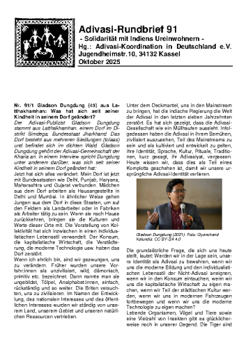 Adivasi Rundbrief 91